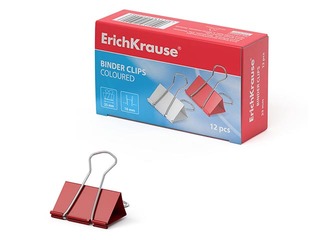 Klipši papīram ErichKrause, 25 mm, 12 gab., krāsaini