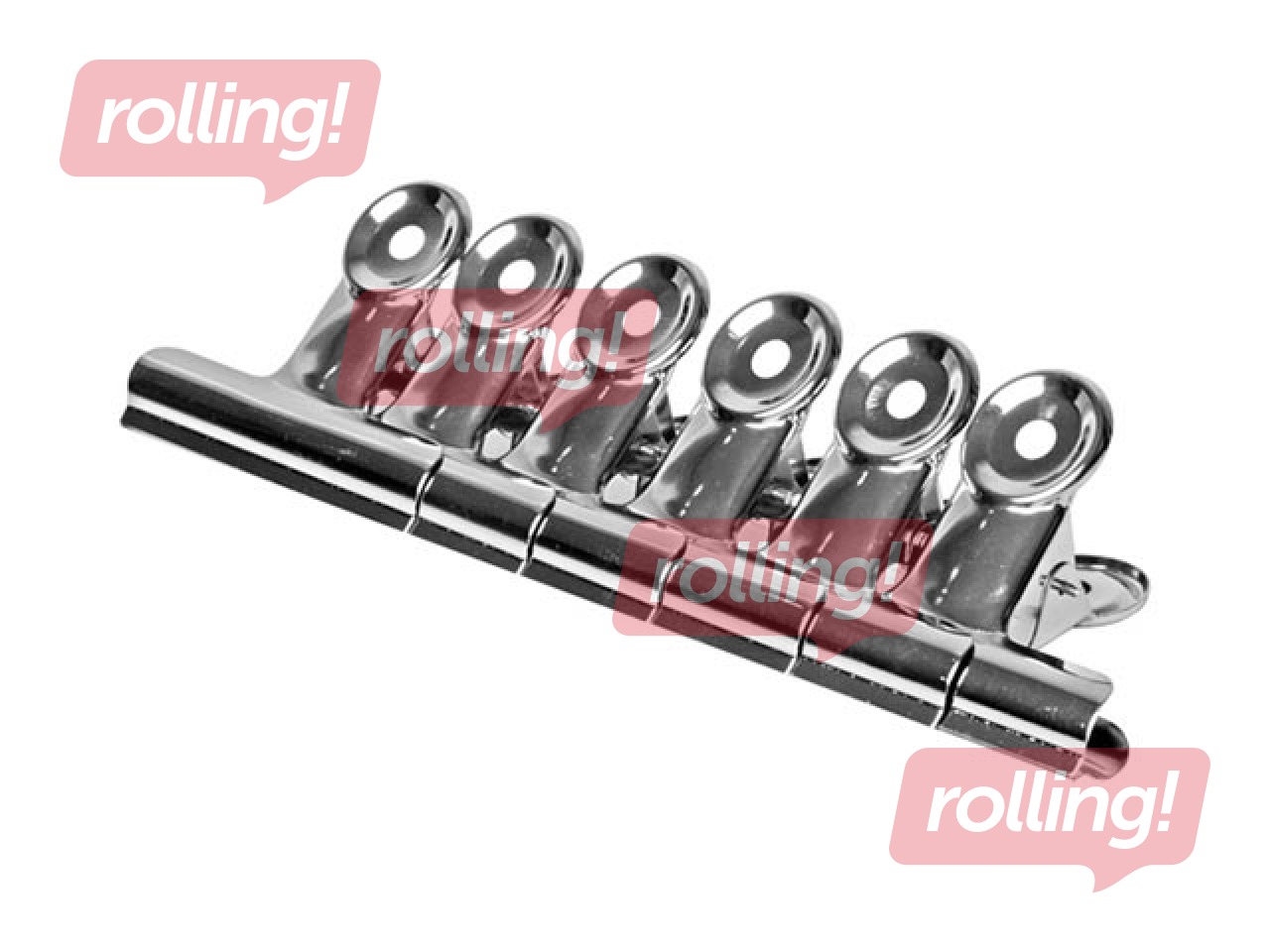 Klipši papīram Forofis, 50mm, 6 gab., sudraba