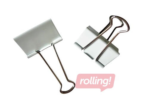 Klipši papīram Alco, 51mm, balti 12 gab.