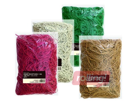 Naudas gumijas, 50 mm, 1 kg, bēšas