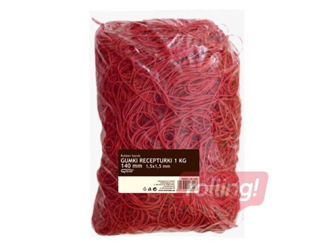 Naudas gumijas, 60 mm, 1 kg, sarkanas