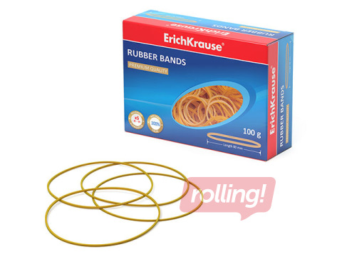 Naudas gumijas ErichKrause, 80 mm, 100 g, bēšas