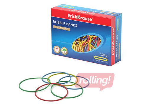 Naudas gumijas ErichKrause, 40 mm, 100 g, krāsainas