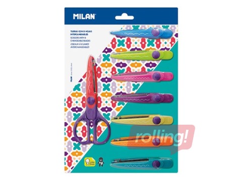 Šķēres Milan Zig-Zag ar maināmiem 8 asmeņiem 16 cm