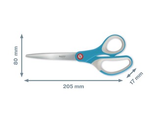 Šķēres Leitz Cosy, titāna, zilas, 20.5cm