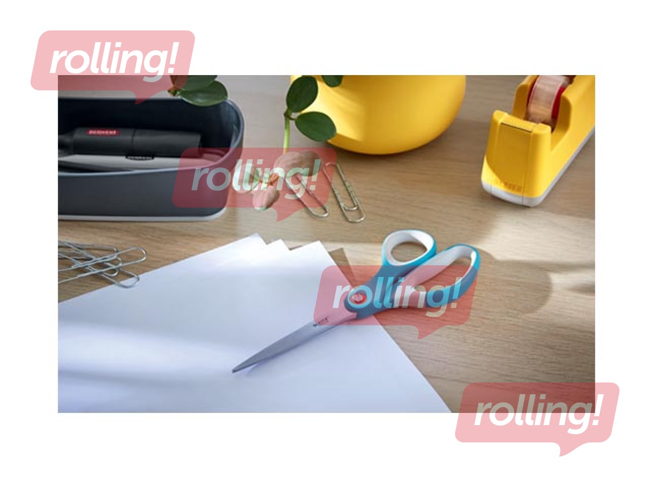 Šķēres Leitz Cosy, titāna, zilas, 20.5cm