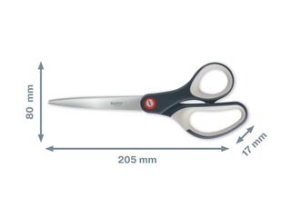 Šķēres Leitz Cosy, titāna, pelēkas, 20.5cm