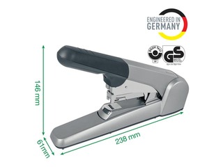 Skavotājs lieljaudas Leitz, līdz 60l, plakanais skavojums, pelēks/melns