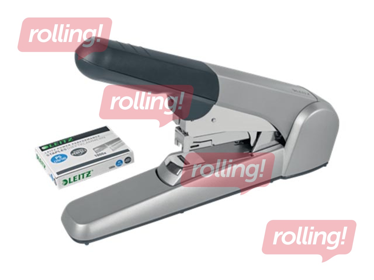 Skavotājs lieljaudas Leitz, līdz 60l, plakanais skavojums, pelēks/melns