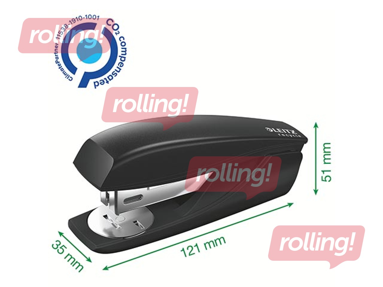 Skavotājs Leitz Recycle, 25 lapām, melns