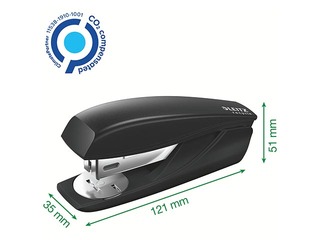 Skavotājs Leitz Recycle, 25 lapām, melns