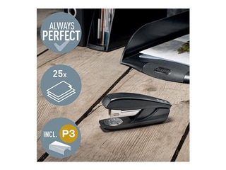 Skavotājs Leitz Recycle, 25 lapām, melns