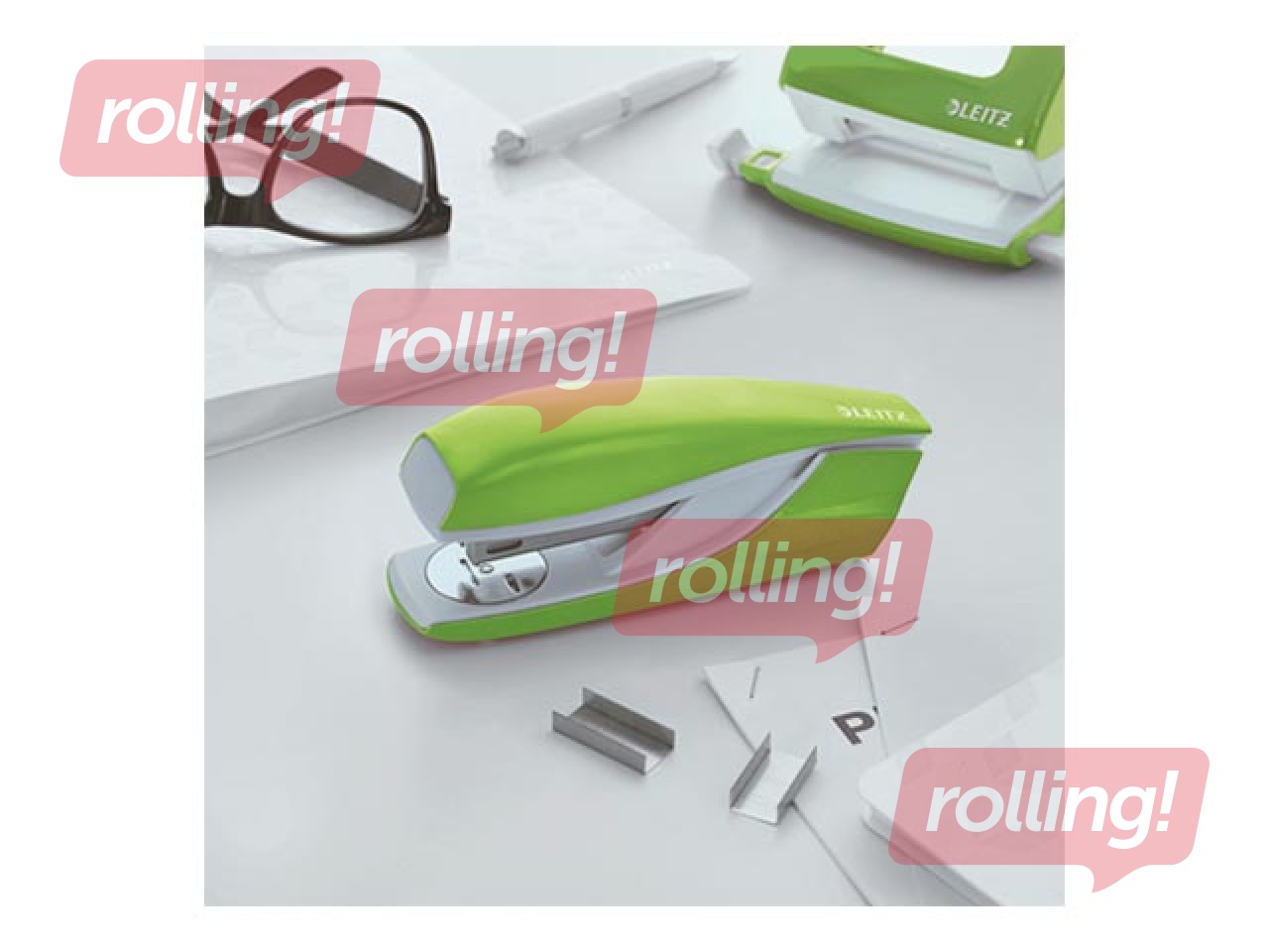 Skavotājs Leitz 5502 WOW, Metal, 30l, zaļš