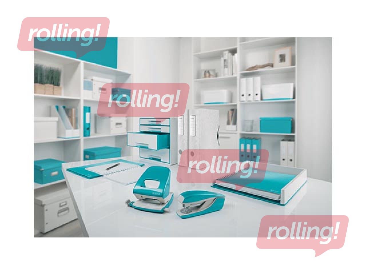 Caurumsitējs Leitz 5008 Metal, 30l., ledus zils