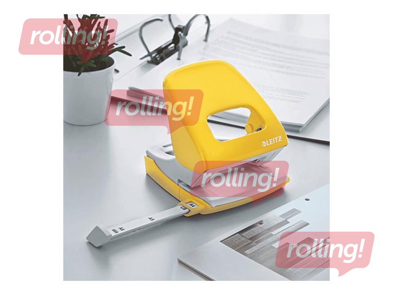 Caurumsitējs Leitz 5008 Metal, 30l., dzeltens