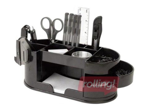 Galda organizators Eagle TY380S, pildīts ar 12 priekšm., melns