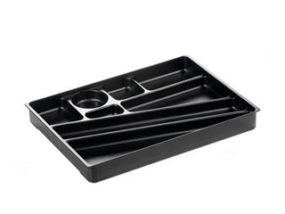 Paliktnis galda piederumiem Durable, plastmasas, melns