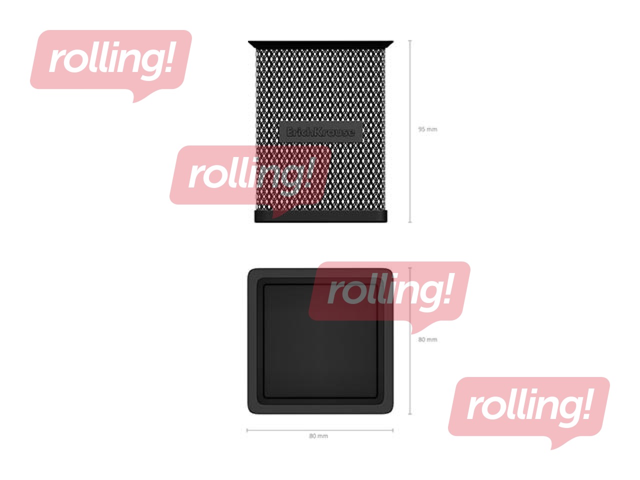 Rakstāmpiederumu trauks ErichKrause, metāla, kantains, melns