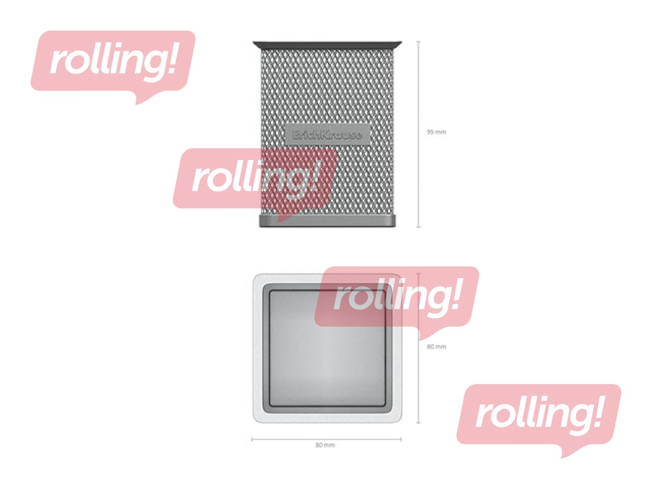 Rakstāmpiederumu trauks ErichKrause, metāla, kantains, sudraba