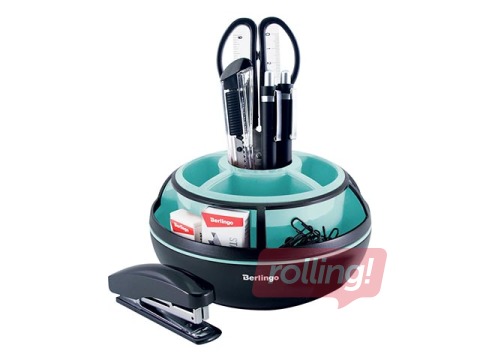 Galda organizators Berlingo Instinct, 9 priekšmeti, melns/piparmētra