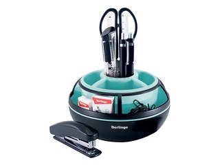 Galda organizators Berlingo Instinct, 9 priekšmeti, melns/piparmētra
