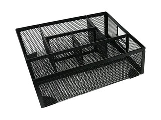 Galda organizators Q-Connect, 6 sadaļas, tukšs, metāla, melns