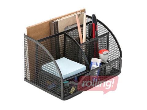 Galda organizators Q-Connect, tukšs, metāla, melns