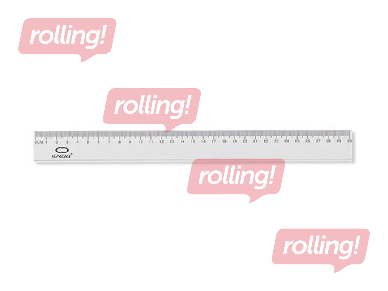 Lineāls Concorde, plastmasas, caurspīdīgs, 30cm