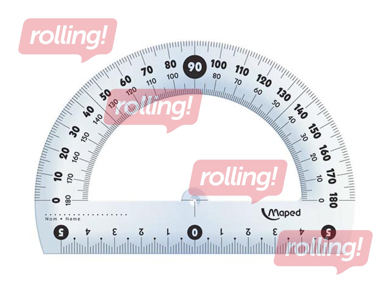 Transportieris Maped Cristal 180°-12 cm 