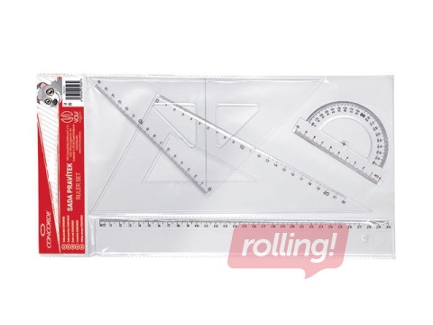 Lineālu komplekts Concorde, 4 priekšmeti 