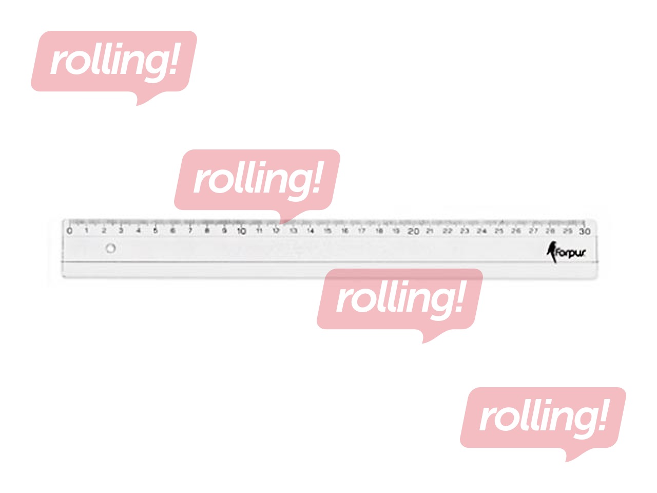 Lineāls Forpus, plastmasas, caurspīdīgs, 30cm