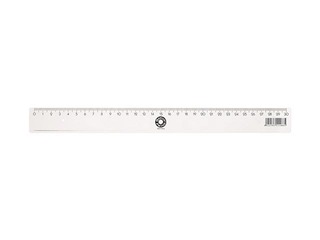 Lineāls 20 cm Office Point, plastmasas, caurspīdīgs
