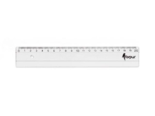 Lineāls 20 cm Forpus, plastmasas, caurspīdīgs 