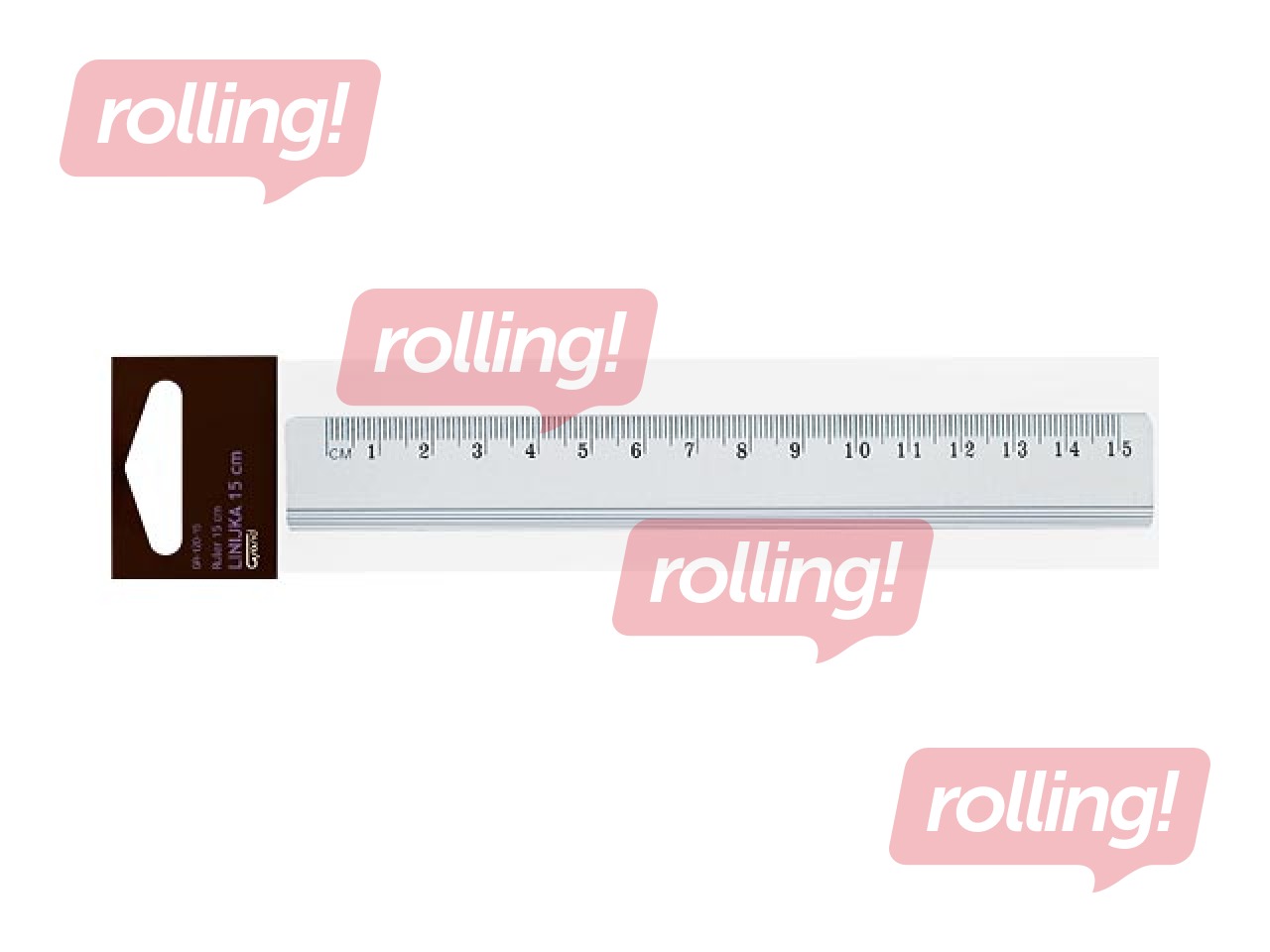 Lineāls, metāla, 15cm