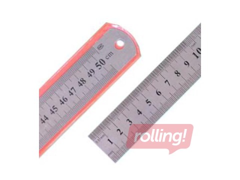 Lineāls, 50cm, metāla