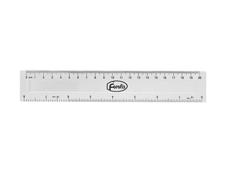 Lineāls 20 cm Forofis, plastmasas, caurspīdīgs 