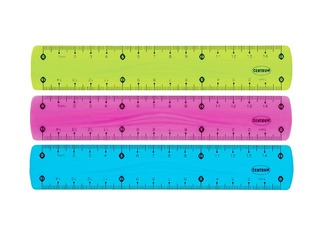 Lineāls Centrum Flex, plastmasas, dažādas krāsas, 15cm