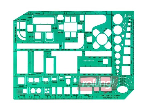 Lineāls- trafarets, mēbeles, Linex, 160x230mm