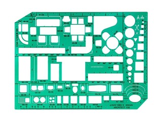 Lineāls- trafarets, mēbeles, Linex, 160x230mm