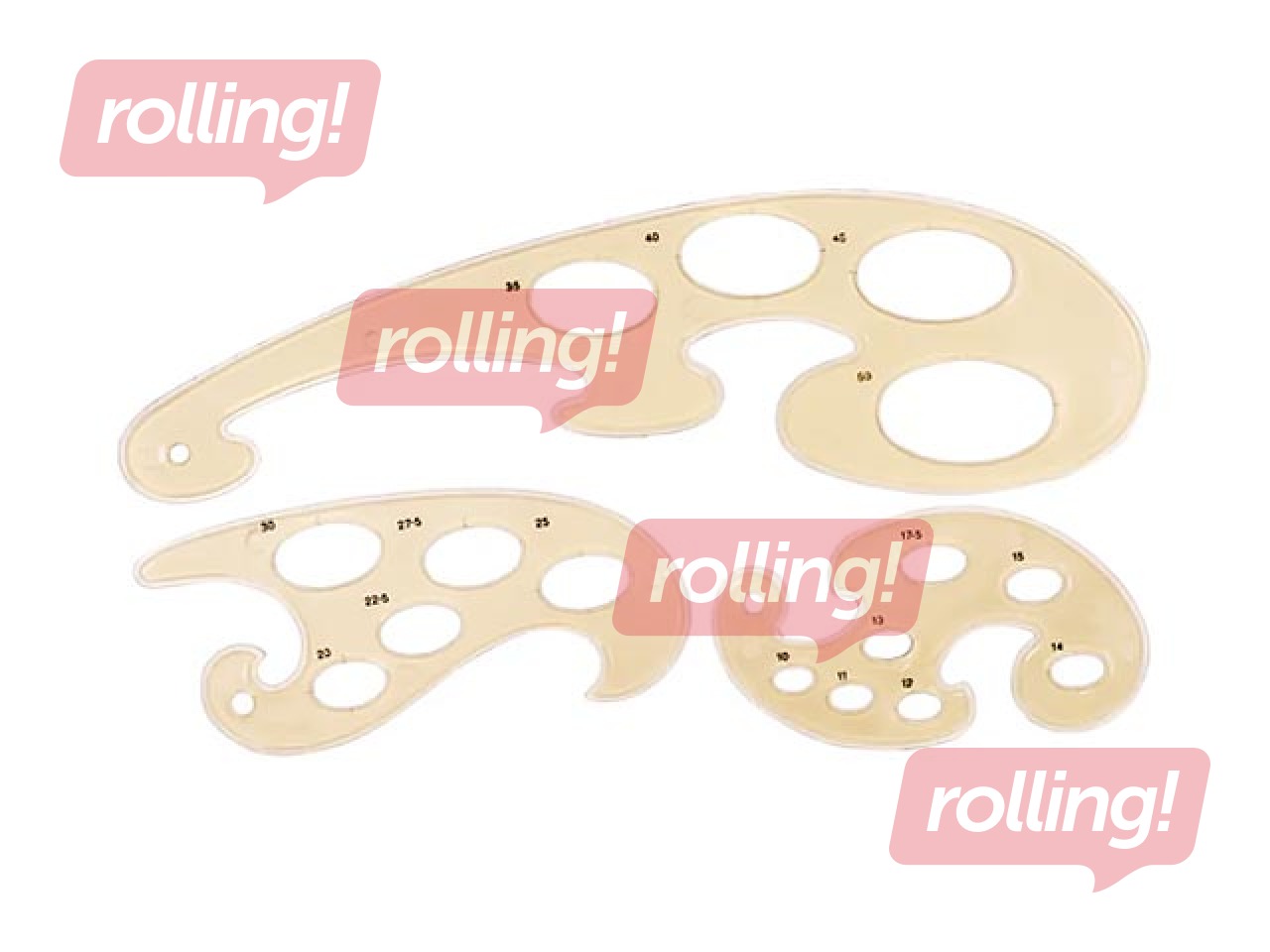 Lineālu komplekts Lekāli, rasēšanai