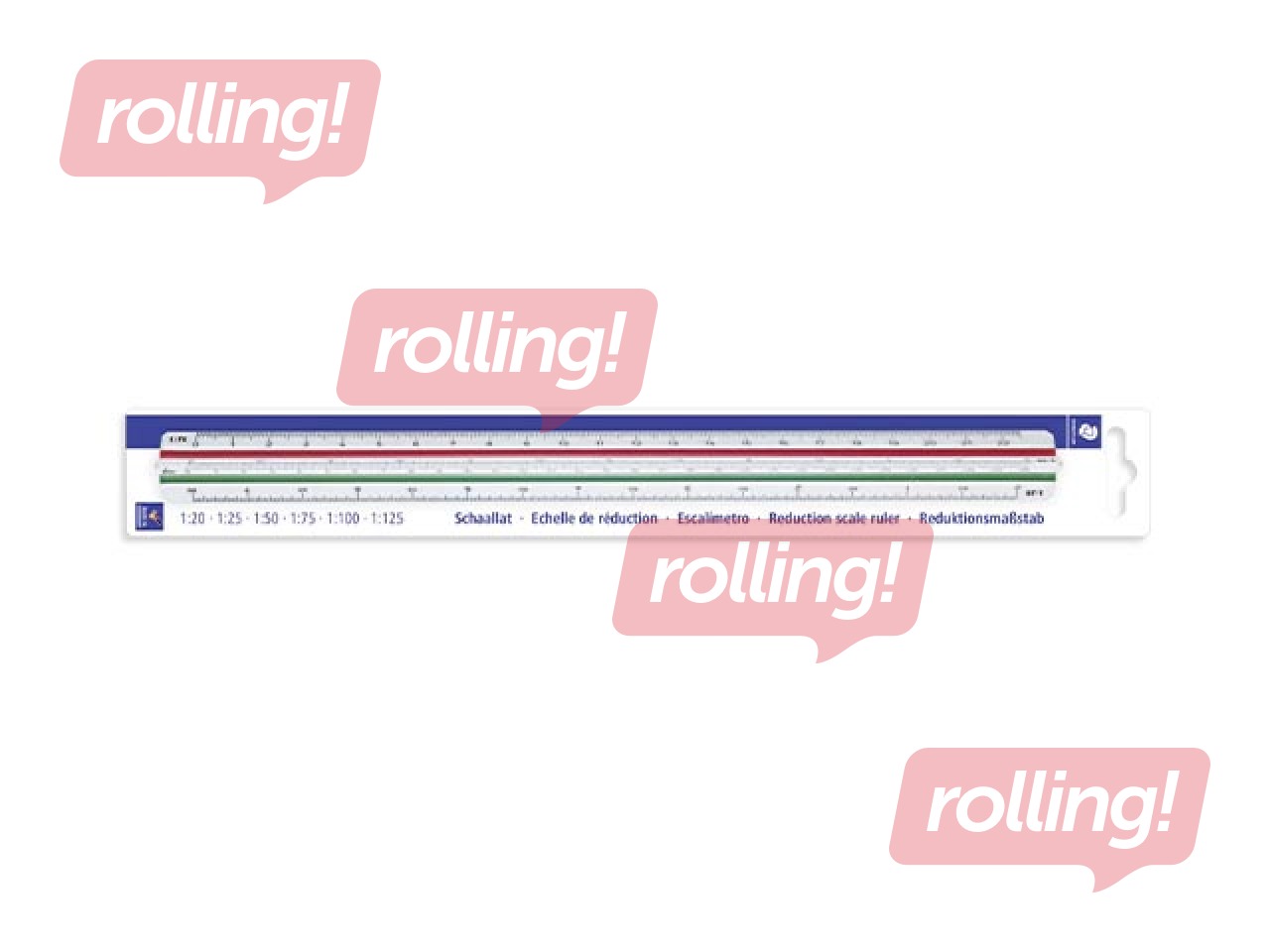 Lineāls mēroga Staedtler Mars 561, 30cm, mērogs:1:20:25:50:75:100:125