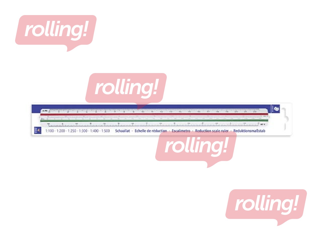 Lineāls mēroga Staedtler Mars 561, 30cm, mērogs:1:100:200:250:300:400:500