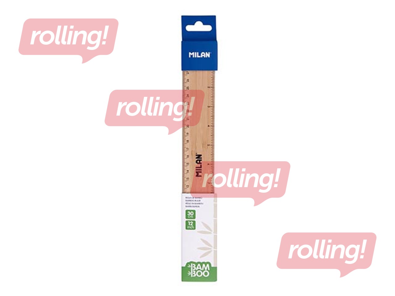 Lineāls Milan Bamboo, 30cm