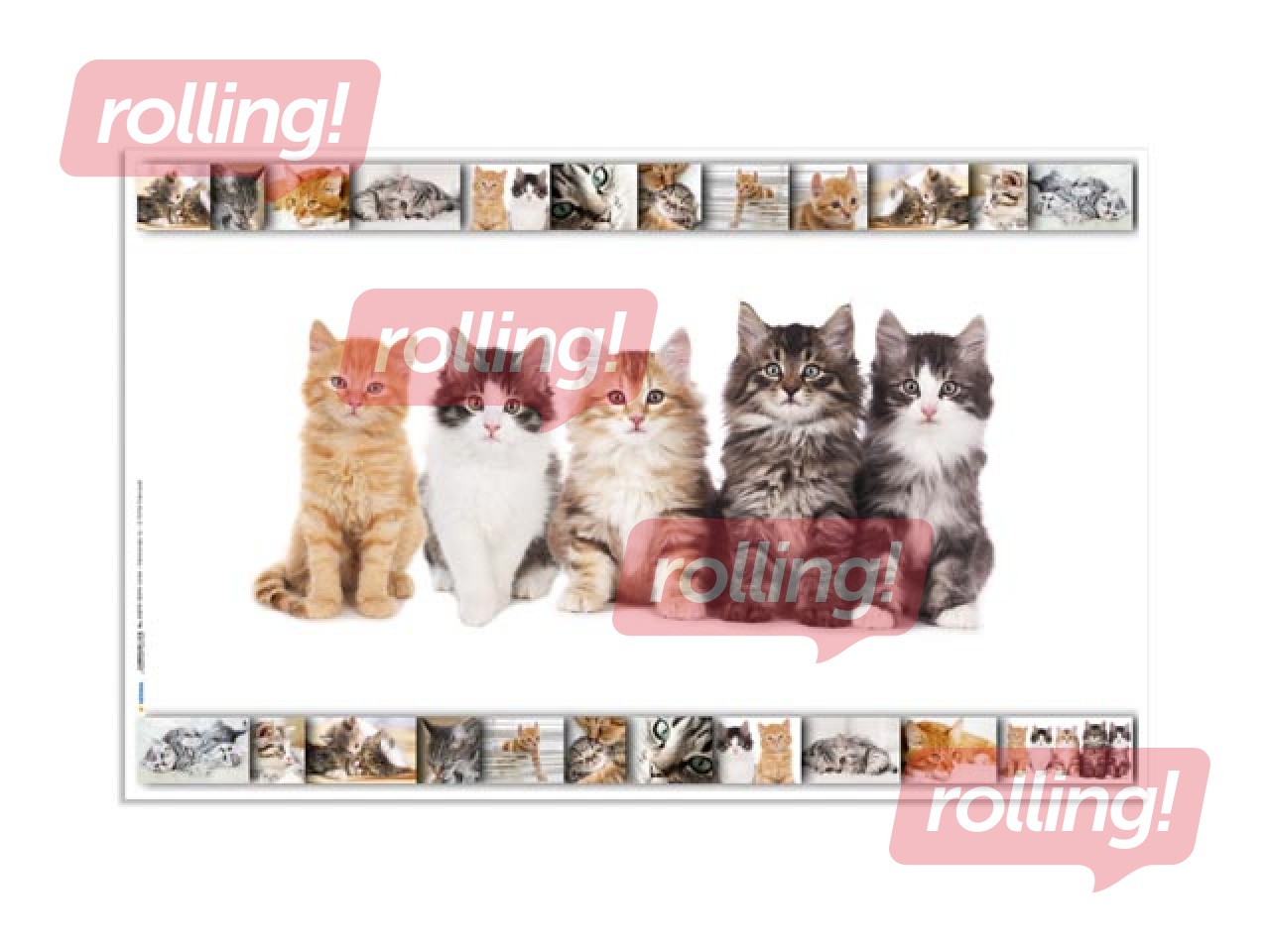 Galda segums ar dzīvnieku attēliem, 55x35cm