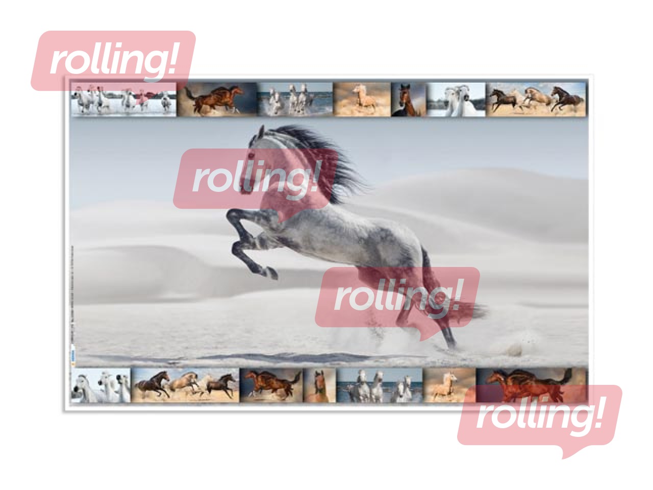 Galda segums ar dzīvnieku attēliem, 55x35cm