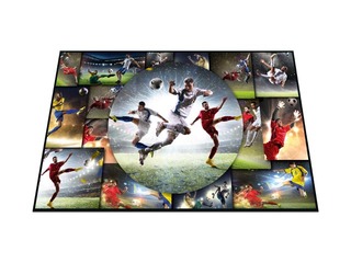 Galda segums ar futbola tematiku, 55x35cm