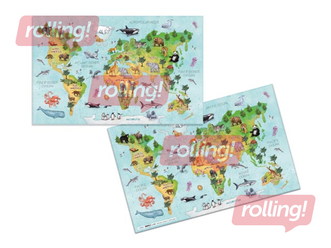 Galda segums ar pasaules karti, 55x35cm