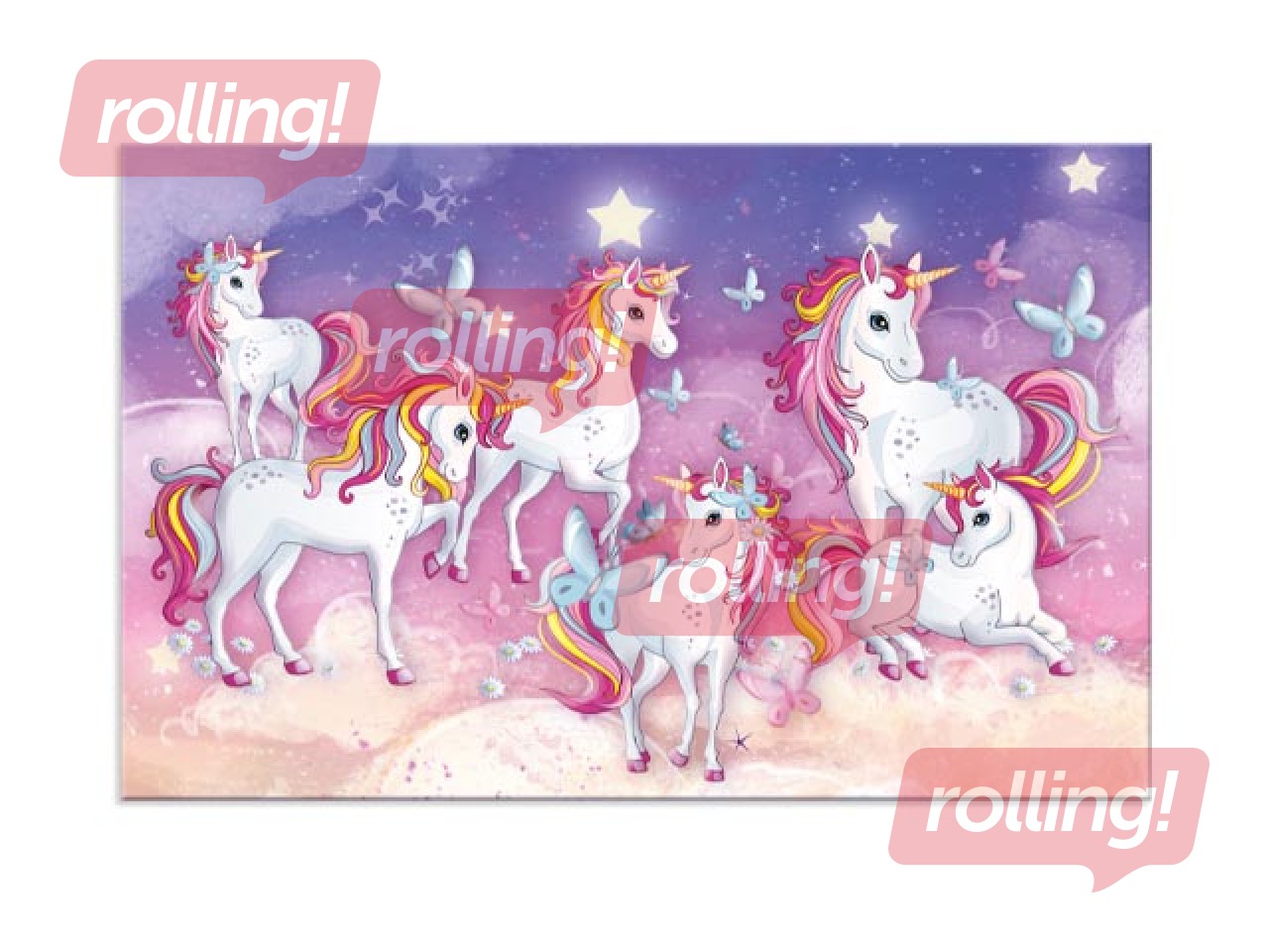 Galda segums ar Vienradžiem, 55x35cm