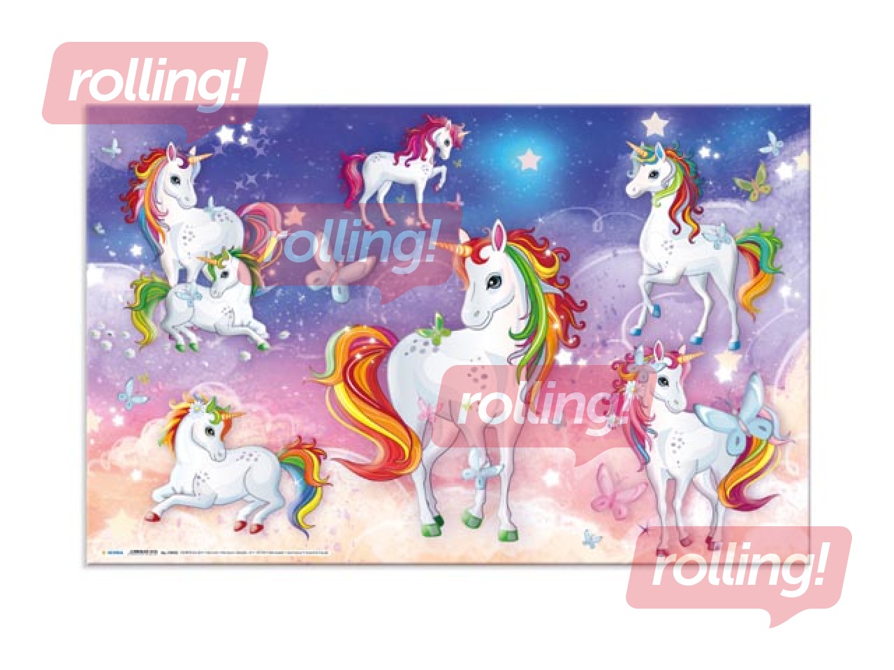 Galda segums ar Vienradžiem, 55x35cm