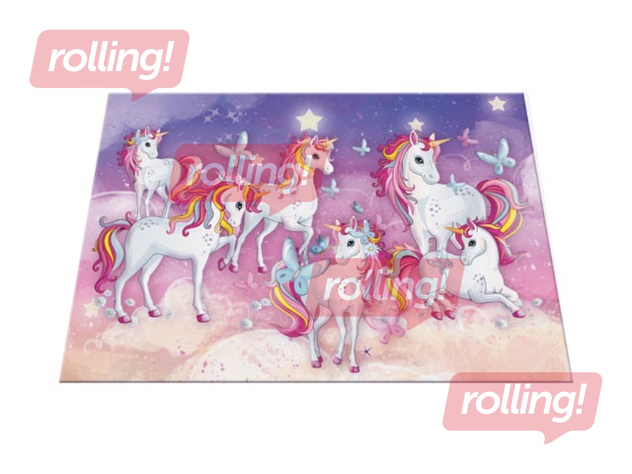 Galda segums ar Vienradžiem, 55x35cm